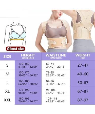 Adjustable Back Brace Posture Corrector for Men & Women | X-Large Apricot | Support for Scoliosis & Hunchback - Buy Online on GoSupps.com