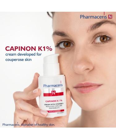 Pharmaceris N Capinon K 1% Cream with Vitamin K Cream for Sensitive Skin Reduces Redness Skin Moisturiser Soothing Cream - 30 ml - Buy Online on GoSupps.com