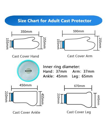 Yeloumiss Adult Half Arm Waterproof Cast Cover - Reusable Shower Bag for Watertight Arm Protection - Buy Online on GoSupps.com