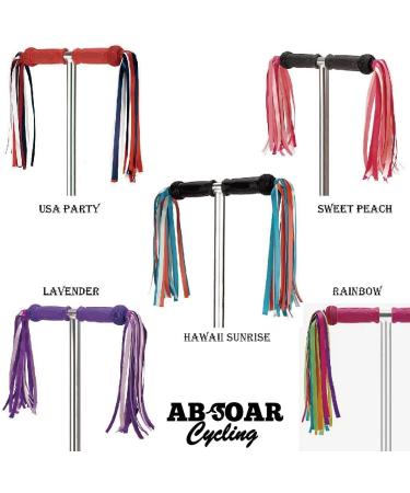ABSOAR Kids Bike Streamers - 2 Pairs, 18 Bands, Rainbow Colors - Handlebar Tassel Ribbon for Girls & Boys - Perfect for Bicycles and Scooters - Buy Online on GoSupps.com
