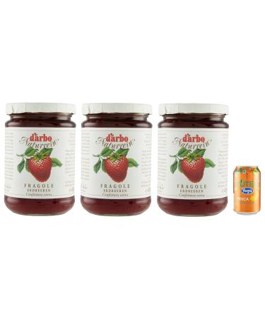 Darbo Confetura Natural Fragole Jam Strawberry Jam 450g + 1x 330ml Box of Peach Yoga Iced Tea