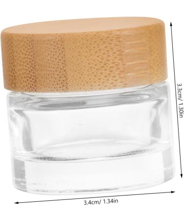 Beaupretty Bamboo Lid Cream Bottle Travel Cosmetic Containers Sugar Scrub Containers Small Jar with Lid Travel Jars Sample Jars Vial Pot Body Butters Lip Balm Frosted Glass Bottled - Buy Online on GoSupps.com
