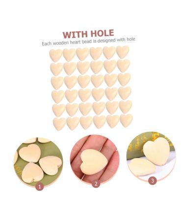 Coolhiya 50pcs Peach Heart DIY Garland - Valentine s Day Big Pearl & Wooden Hearts for Crafting - Buy Online on GoSupps.com