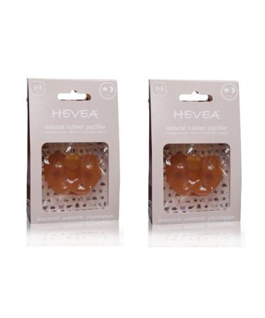 HEVEA Pacifier Set of 2 | 0-3 Months | Natural Rubber | Orthodontic Star & Moon Design | International Shipping Available - Buy Online on GoSupps.com