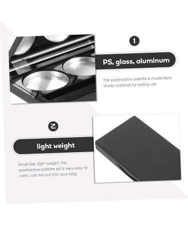 POPETPOP Palette de Maquillage Vide Rectangulaire Noire Matte 3 Godets Aluminium avec Miroir pour Fard Paupi res Blush et Correcteur Usage Mobile - Buy Online on GoSupps.com