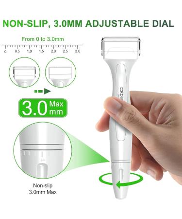 KOI BEAUTY Adjustable Derma Stamp- 140 REAL NEEDLE Professional Microneedling 0-3mm Home Dermastamp for Face Hair Scalp Beard Growth Body Derma Roller & Microneedling Pen Alternative for Men Women - Buy Online on GoSupps.com