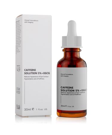 Caffeine Solution 5% + EGCG Eye Serum for Skin Care Caffeine Eye Serum Hyaluronic Acid Serum Reducing Puffiness and Dark Circles Niacinamide Serum Under Eye Serum Under Eye Bags and Wrinkles 30ml 1Pcs