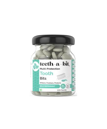Multi-Protection Peppermint Tooth Bits SLS Free Plant Based Toothpaste Tablets (60 Count)
