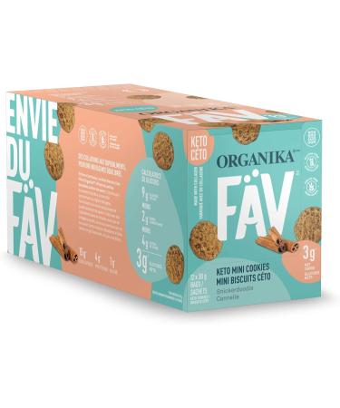 Organika Fav Keto Mini Cookies - Snickerdoodle 30 G X 12 Sachets Snickerdoodle 30 g (Pack of 12)