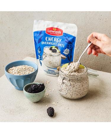 Linwoods Original Energy Overnight Oats | 3x 300g | Protein-Rich Breakfast | Vegan & Gluten-Free - Buy Online on GoSupps.com
