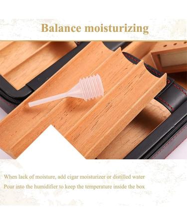 Cigar Humidor Case Leather Humidor Box Cedar Wood Portable with Humidifier and Hygrometer Removable Cedar Tray - Buy Online on GoSupps.com