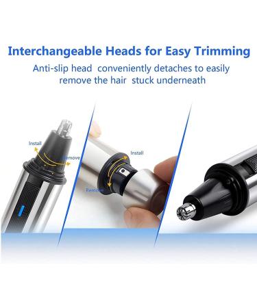Professional Ear and Nose Hair Trimmer - Painless Battery-Operated Clipper for Men & Women - IPX7 Waterproof Dual Edge Blades - Buy Online on GoSupps.com