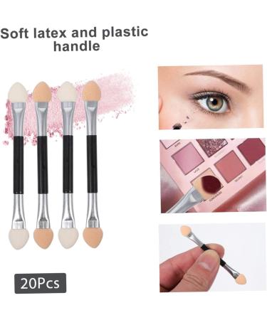 MUSISALY 20pcs Latex Eye Shadow Stick Sponge Tipped Dual Sided Eyeshadow Brush Eye Makeup Plastic - Buy Online on GoSupps.com