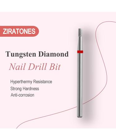 Small Cuticle Nail Drill Bit | Safety Carbide Diamond Remover for Manicure & Pedicure | 3/32" Electric Nail File - Fine Prepare Dead Skin Cleaner - Buy Online on GoSupps.com