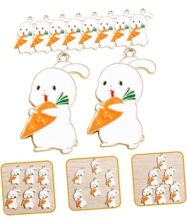 TEHAUX 50 Pcs Rabbit Bunny Charm Bracelet Amulet Charms Bracelet Pendant Bunny Craft Charms Necklace for Teen Girls Bunny Charms for Jewelry Making Alloy Food Teaching Aids - Buy Online on GoSupps.com