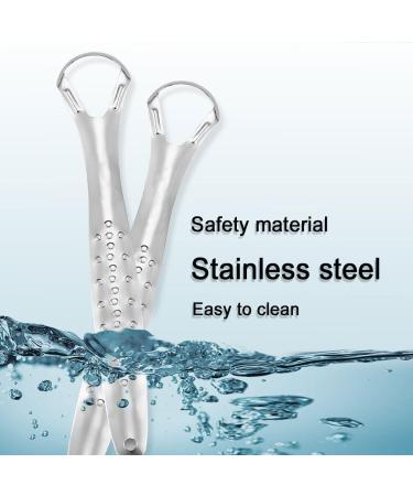 Stainless Steel Tongue Cleaner Set - 3 Pieces for Adults | Reduce Bad Breath & Improve Oral Hygiene | BPA-Free with Bonus Gift Box - Buy Online on GoSupps.com
