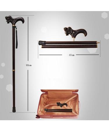 Wooden Cane Elderly Non-Slip Walking Stick Detachable Portable Solid Wood Crutches Faucets Long Handles Crutches Walkerslack Anniversary Lucky Star - Buy Online on GoSupps.com