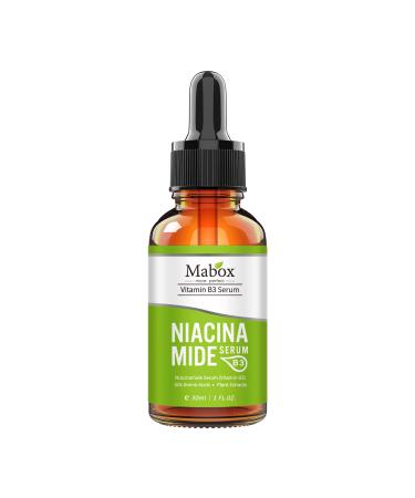 Facial Serum Vitamin B3 Niacinamide Serum - Mabox Reduces Pore Size & Tightens Skin Deep Hydration Fights Acne Breakouts and Fades Blemishes Face Serum (1 Fl Oz)