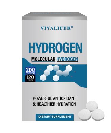 Hydrogen Water Tablets | 8 PPM Molecular H2 Tablets with Magnesium | Supports Energy Metabolism & Brain Function | 120 Tablets Non-GMO Gluten Free