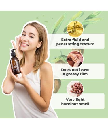 Bionoble Organic Jojoba Oil 200ml - 100% Pure, Natural & Cold Pressed - Vegan & Cruelty Free - Face, Body, Hair, Beard & Nails - Glass Bottle + Pump - Buy Online on GoSupps.com
