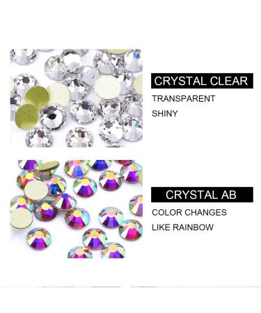 WENTOR Nail Rhinestones 1440 Pcs Nail Gems Flat Back Crystal Rhinestones with Pick Up Tweezer for Nail and Face Art Craft Decoration 6 Sizes - Buy Online on GoSupps.com