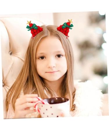 minkissy 4 Pairs Christmas Tree Hair Clips Holiday Party Giveaways Xmas Hair Clips Xmas Tree Barrettes Small Santa Hat Hairpin Christmas Tree Felt Hairpins Handle Iron Child Modeling - Buy Online on GoSupps.com