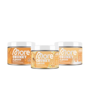More Nutrition Chunky Flavour 3 Series Bundle 3 x 150 g Butter Biscuit Neutral Vanilla Perfection Mixed (Vanilla Butter Biscuit Neutral)