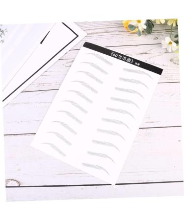 HAPINARY 6 Sheets Pairs Artificial Eyebrow Patch Eyebrow Waterproof Clear Artificial Hairs Eyebrow Gel Black - Buy Online on GoSupps.com