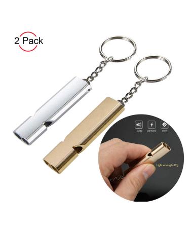 Triller pipe signal pipe emergency pipe pipe with key rings 2 pieces of trill whistle children for school gym outdoor camping hiking hiking life -saving in an emergency