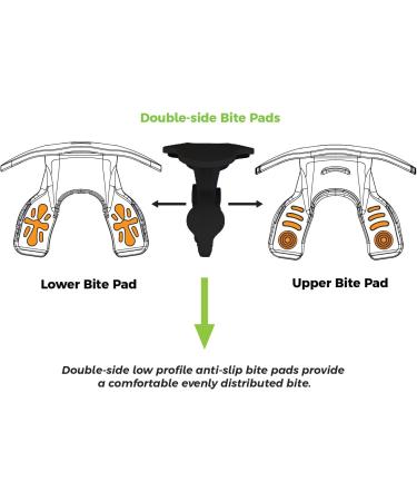 COOLLO SPORTS Golden White Fangs Lip Guard Mouthguard for Adults & Youth - High Impact Sports Lip Protector with Case, One Layer, Strap Included - Ideal for Football - Adult 8 - Buy Online on GoSupps.com