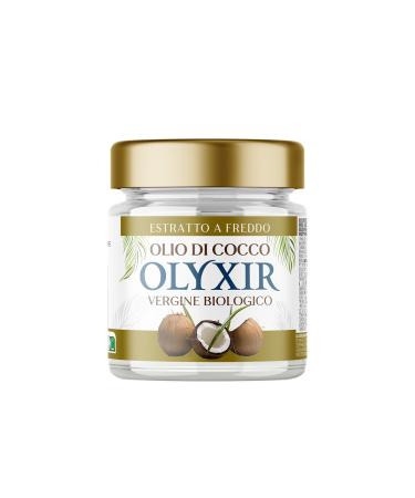 Benvolio 1938 OLYXIR Coconut Oil Organic for Cosmetics Cold Pressed 200 ml Natural Cosmetic Remover Moisturizing Coconut Oil Skin Body and Hair Organic Coconut Oil for Skin and Hair