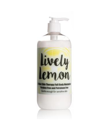 The Lotion Company 24 Hour Skin Therapy Lotion  Full Body Moisturizer  Paraben Free  Made in USA  Lively Lemon Fragrance  w/Aloe Vera  16 Ounces Lemon 16 Fl Oz (Pack of 1)
