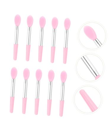 Shop Mikinona 10pcs Lip Mask Spoon & Makeup Brush Set | Lipstick Applicator Creamy Eyeshadow & More - Miss Cosmetic Pink - Buy Online on GoSupps.com