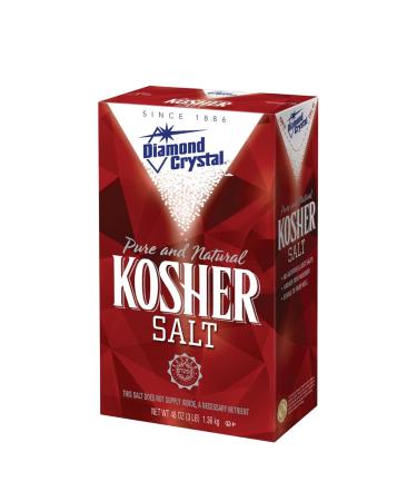 Diamond Crystal Kosher Salt - Natural Flavor, Low Sodium, 3 lb Box - Since 1886 - Buy Online on GoSupps.com