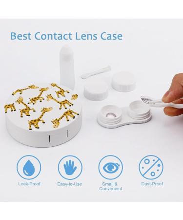Shop Bagea-Ka Cute Cartoon Giraffe Contact Lens Case | Eye Care Kit with Mirror Tweezers & Bottle - Perfect for Travel & Home - Buy Online on GoSupps.com