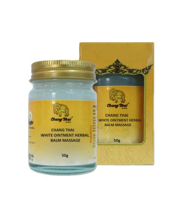 Chang Thai White Ointment Herbal Balm Massage Muscle Temporary Relief 50g
