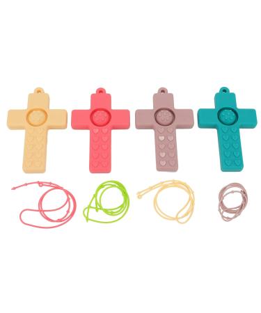 4Pcs Silicone Baby Teether Toy - Infant Teething Relief for Sore Gums | Chew Toys for Comfort - Buy Online on GoSupps.com