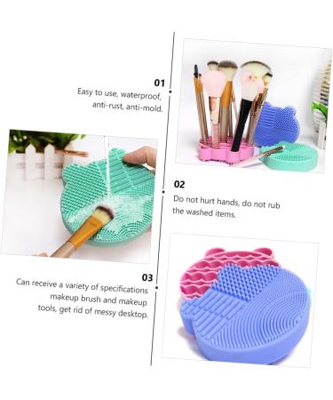 FRCOLOR Pencil Makeup Brush Storage Rack Cleaning Box Silicone Cosmetic Brush Scrubber Cosmetic Brush Washing Tool Makeup Brush Scrubber Silica gel eyebrow pencil holder Eyebrow - Buy Online on GoSupps.com