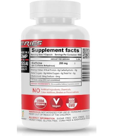 NutriJa Caffeine 200mg 100 Capsules | Pure & Potent | Boosts Performance & Metabolism - Buy Online on GoSupps.com