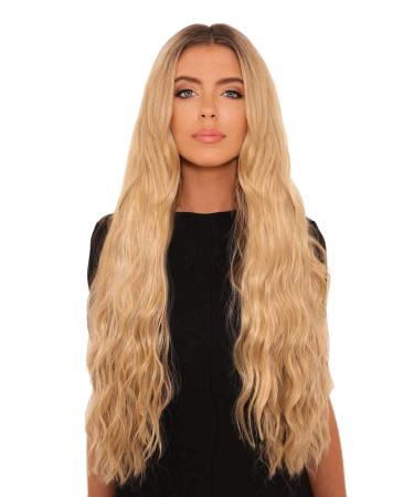 LullaBellz Clip in Hair Extensions Extra Thick 26" 5 Pack California Blonde