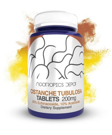 Nootropics Depot Cistanche tubulosa Tablets | 200mg | 180 Count | Minimum 50% Echinacoside + 10% Acetoside (Verbascoside) | Promotes Physical Strength and Energy | Promotes Vitality 180 Count (Pack of 1) - Buy Online on GoSupps.com