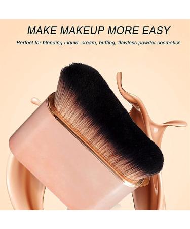 Siren Makeup Brush Pro Siren Brush Foundation Brush for Liquid Makeup Foundation Makeup Brush Body Lotion Brush Quick Makeup Tool Wave Shape Fit Skin Cream or Flawless Powder Cosmetics (rose gold) - Buy Online on GoSupps.com