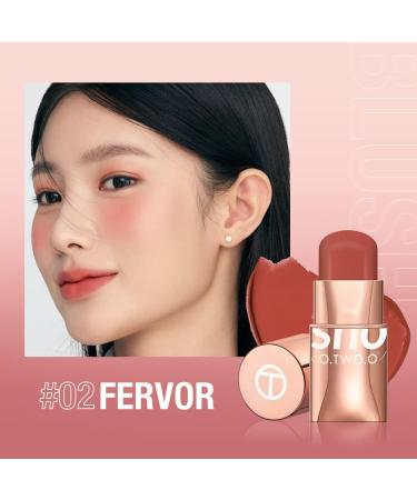 6 Colors Lipstick Glow Colour Bounce Blush Stick 3-In-1 Tint Buildable Waterproof Lightweight Blush Stick Cream Blends Perfectly Onto Skin Dainty For Eyes Lips & Cheeks Versatile Use (#02 Fervor) - Buy Online on GoSupps.com