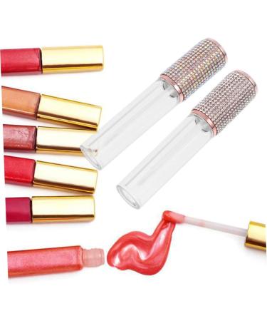 FRCOLOR 4Pcs Transparent Lip Gloss Tubes With Rhinestone Patch Reusable Lip Oil Containers For Travel Daily Use Lightweight Convenient For Lip Gloss - Buy Online on GoSupps.com