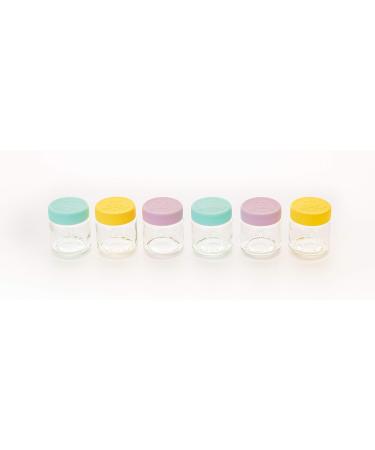 Kilner Kids 110ml Glass Jars Set of 6 with Munchkin Soft Tip Baby Weaning Spoons - 6 Pieces - Buy Online on GoSupps.com