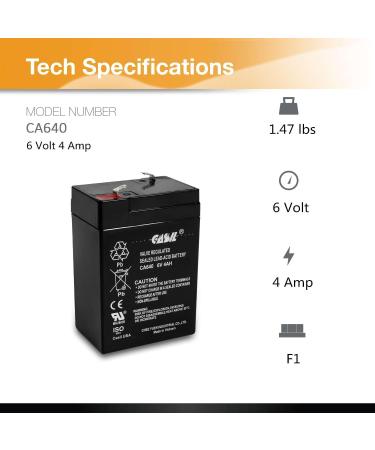 Buy Casil CA640 6V 4Ah Battery for Dorcy Spotlight 41-0794 - International Shipping Available - Buy Online on GoSupps.com