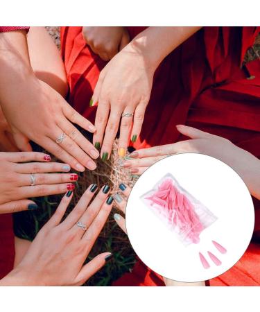 dijiusidy 1 Set Press on Nails Almond Fingernails Stick Solid Color Full Cover Art Decals Salon Supplies DIY Decorations No.3 pink - Buy Online on GoSupps.com