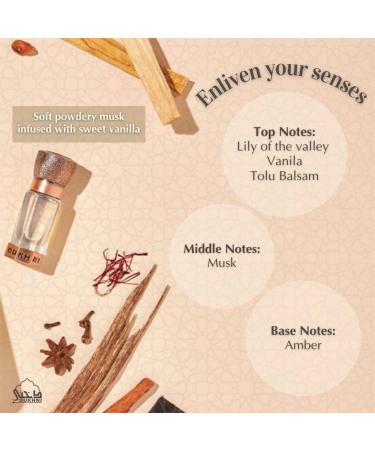 Dukhni Misk Rijali Attar | Soft Silky White Musk | Authentic Arabic Fragrance Oil | 100% Pure Alcohol-Free Halal | 1 bottle x 6ml - Buy Online on GoSupps.com