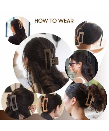 FRAMAR Large Claw Clips Variety Pack for Thick and Long Hair - Cute and Neutral Hair Claws - Buy Online on GoSupps.com