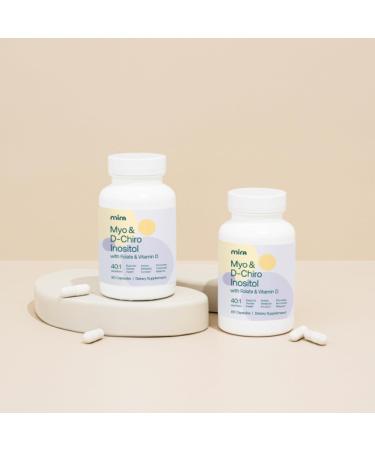 MIRA PCOS Supplement Myo Inositol & D-Chiro Inositol 40:1 Ratio Helps Promote Hormonal Balance and Support Ovarian Health & Metabolism 90 Capsules (30 Servings) 1 Bottle 1 Count (Pack of 90) - Buy Online on GoSupps.com